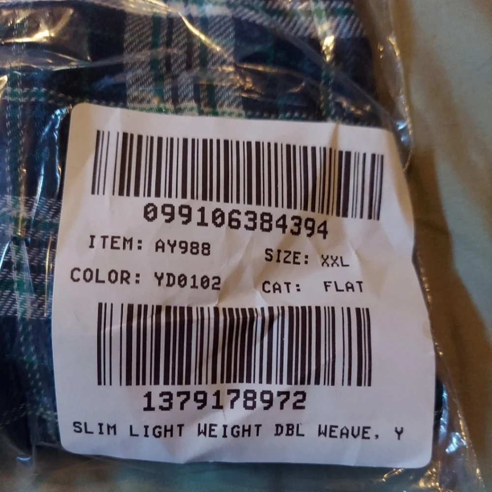 J.Crew Double Weave Shirt XXL 47-49 Blue Tartan Plaid BNWT SO $90